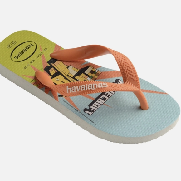 Minecraft Havaianas Kids Top Flip Flop Sandals - Picture 2 of 5